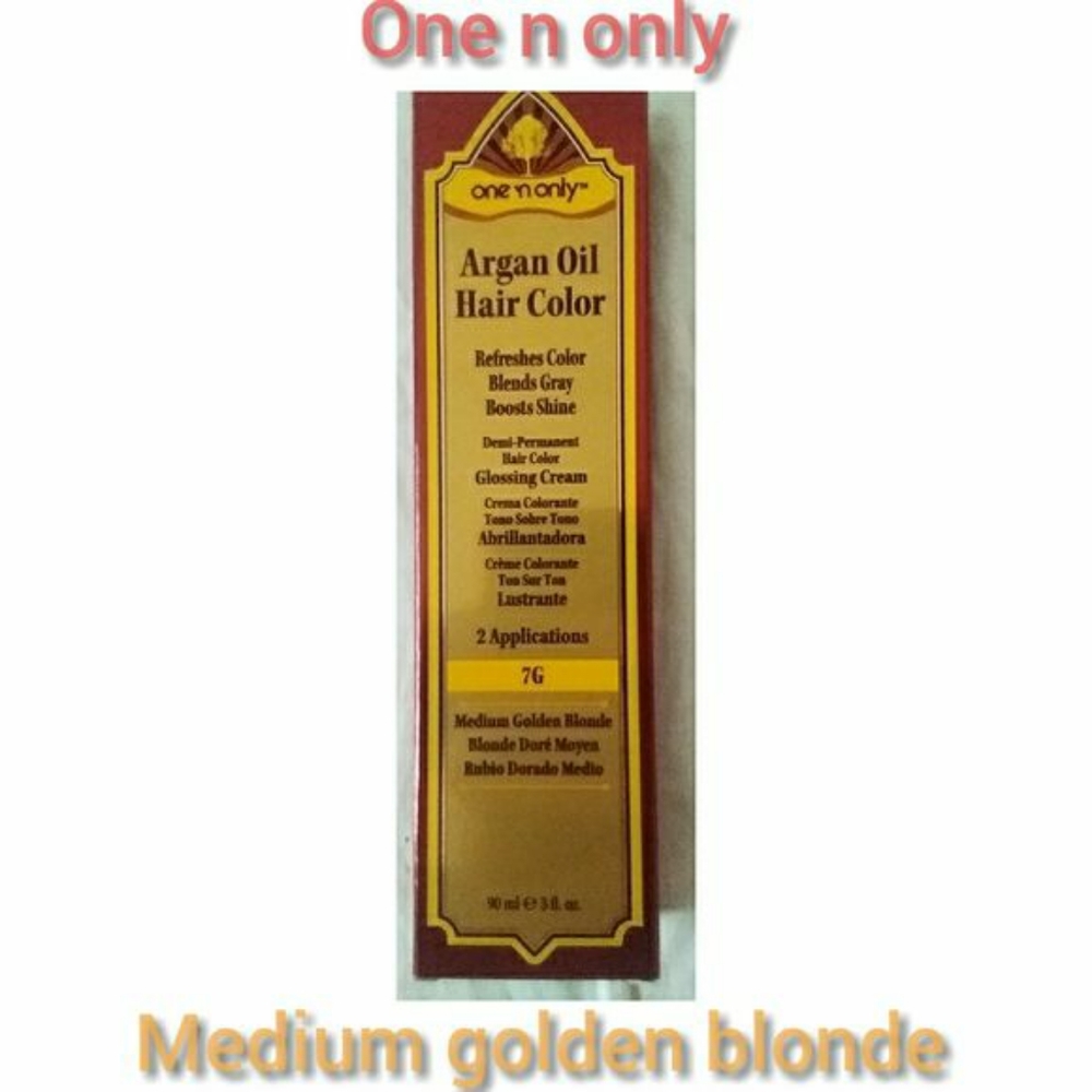 One N' Only hair coloring medium golden blonde